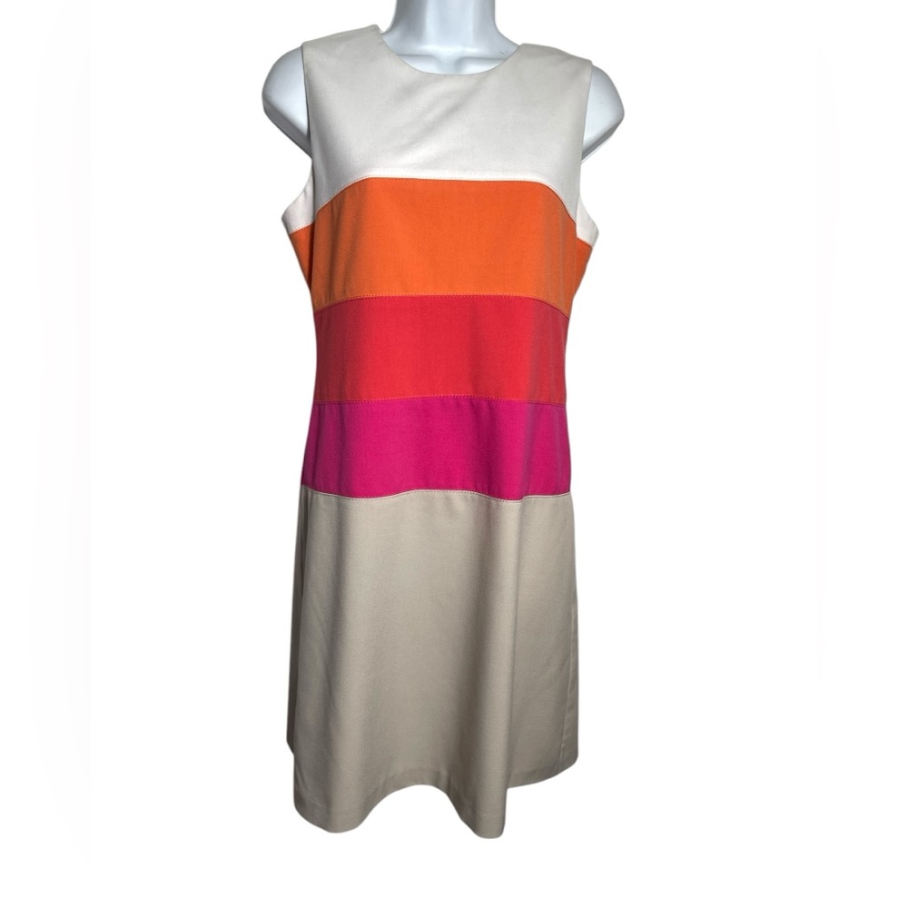 Calvin Klein dress size 4 pink & orange color block dress PERFECT 🩷🧡🩷